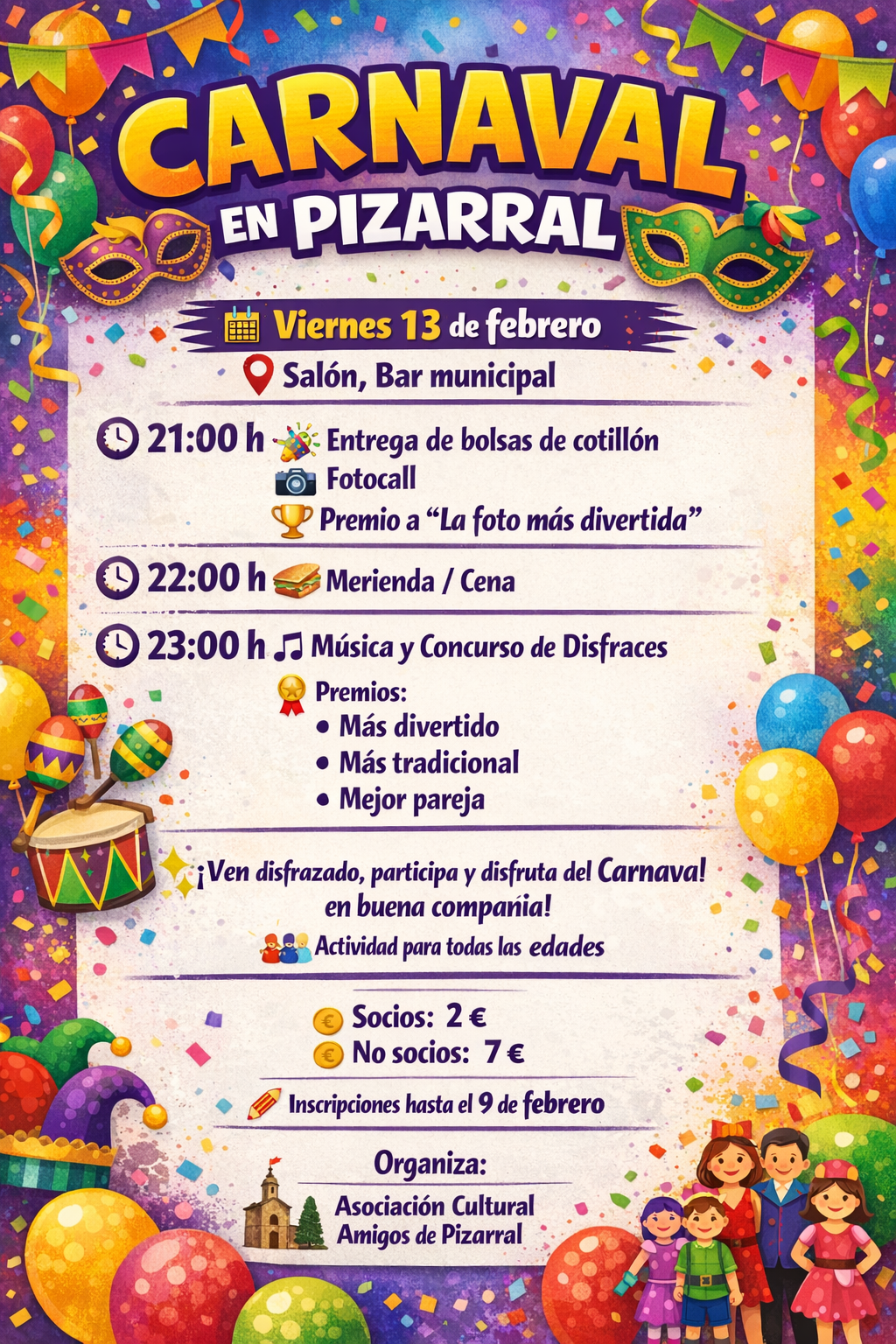 Carnaval 2026 en Pizarral